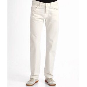 NWT 7 for All Mankind Austyn Relaxed Straight Leg White Jeans